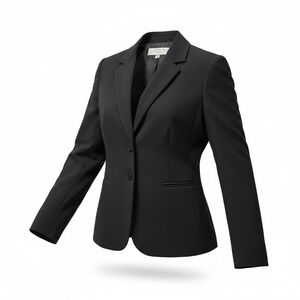 NWT Tahari Arthur S. Levine Blazer Womens 0P Black 99RRP389 Two Button Petite